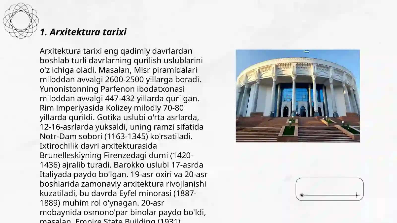 Arxitektura va dizayn saboqlari 3