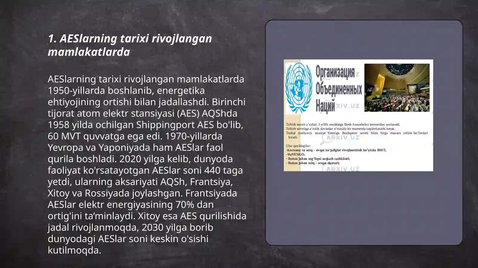 AESlarning tarixi rivojlangan mamlakatlarda 3