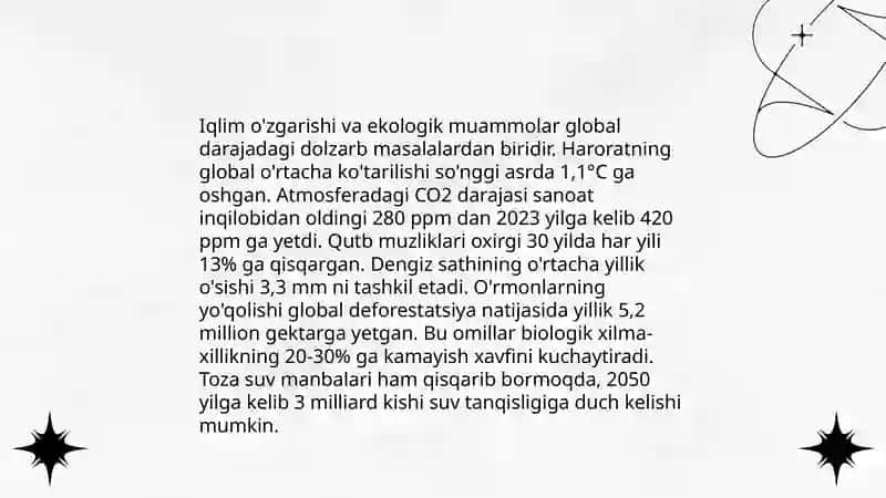 Global muammolarning mezonlari va darajalari 3