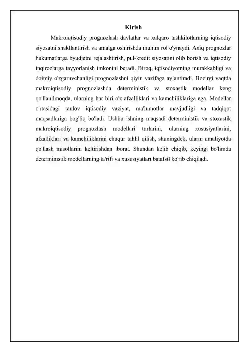 Makroiqtisodiy prognozlash: deterministik va stoxastik modellar 3