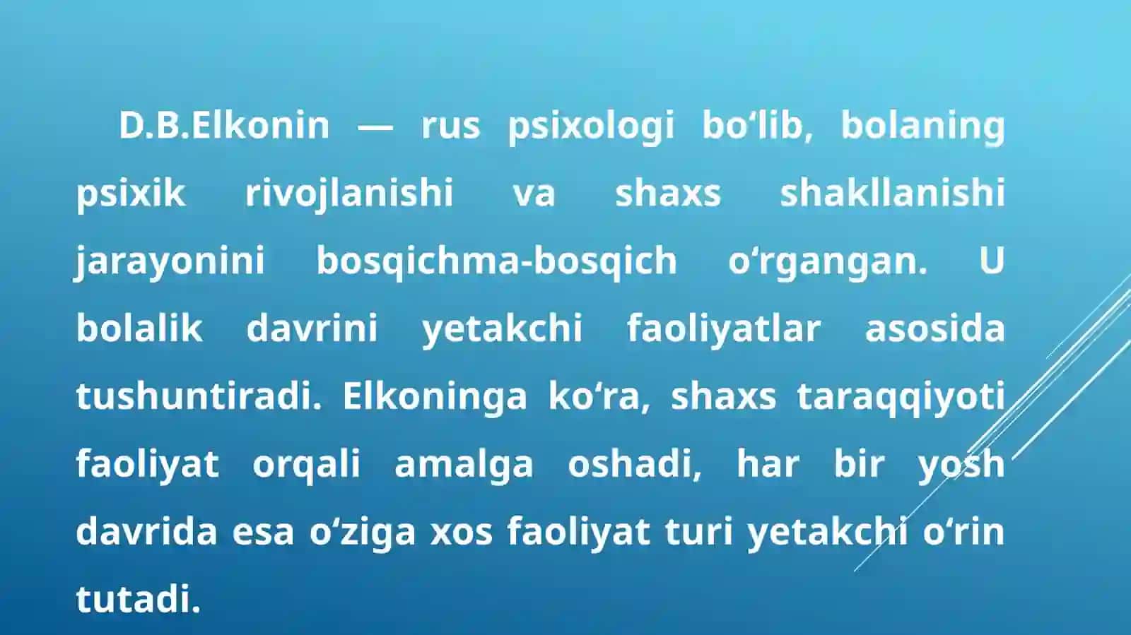 D.B.Elkonin bo‘yicha shaxs taraqqiyotining tuzilishi 3