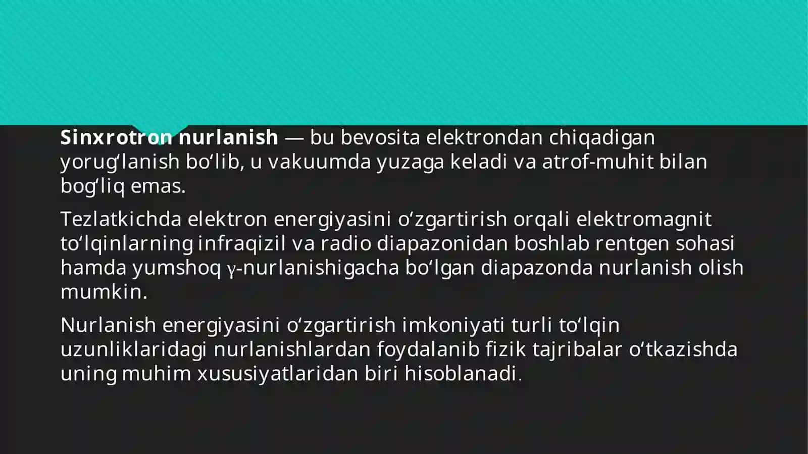 SINXROTRON NURLANISH VA UNING QO’LLANILISHI 3