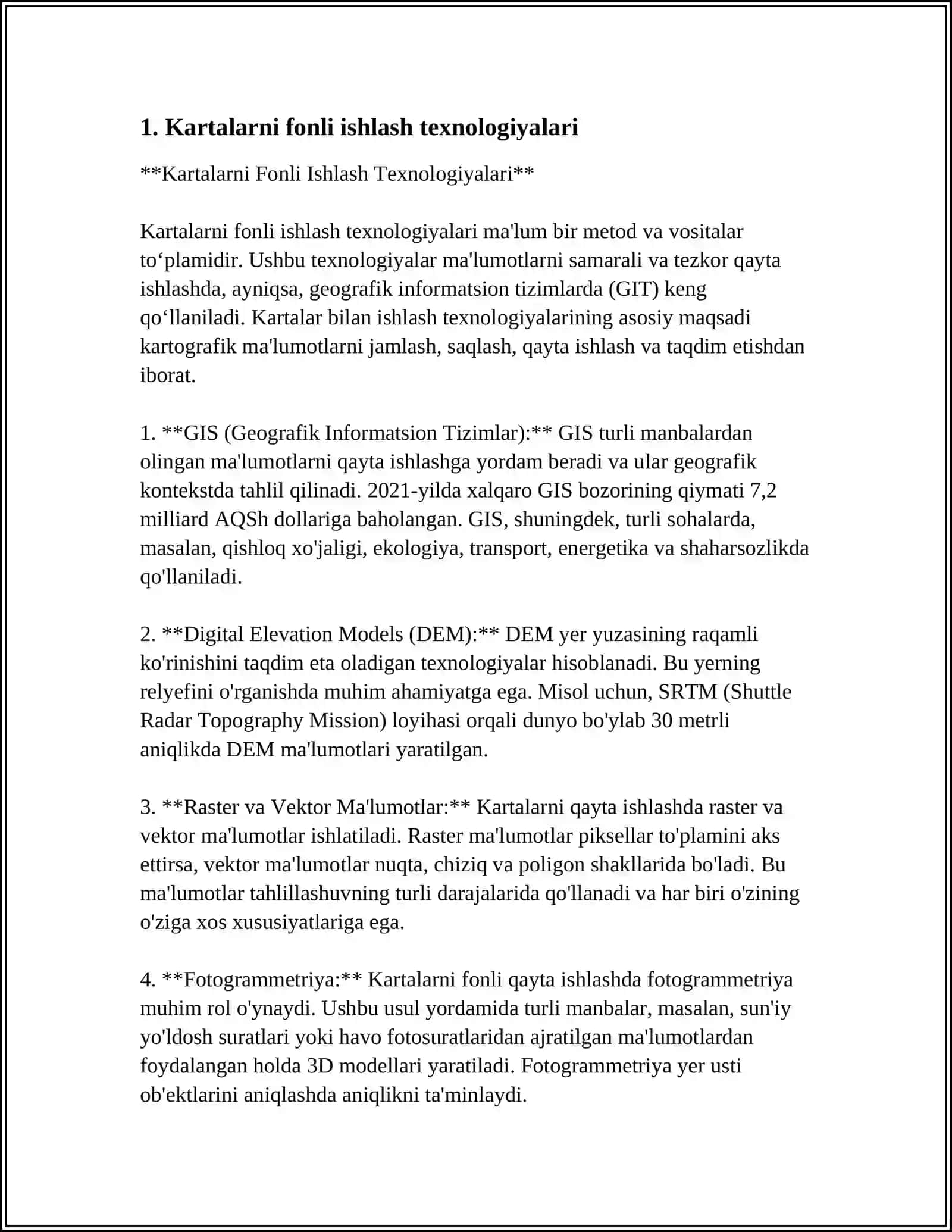 Kartalarni Fonli Ishlash Texnologiyalari 3