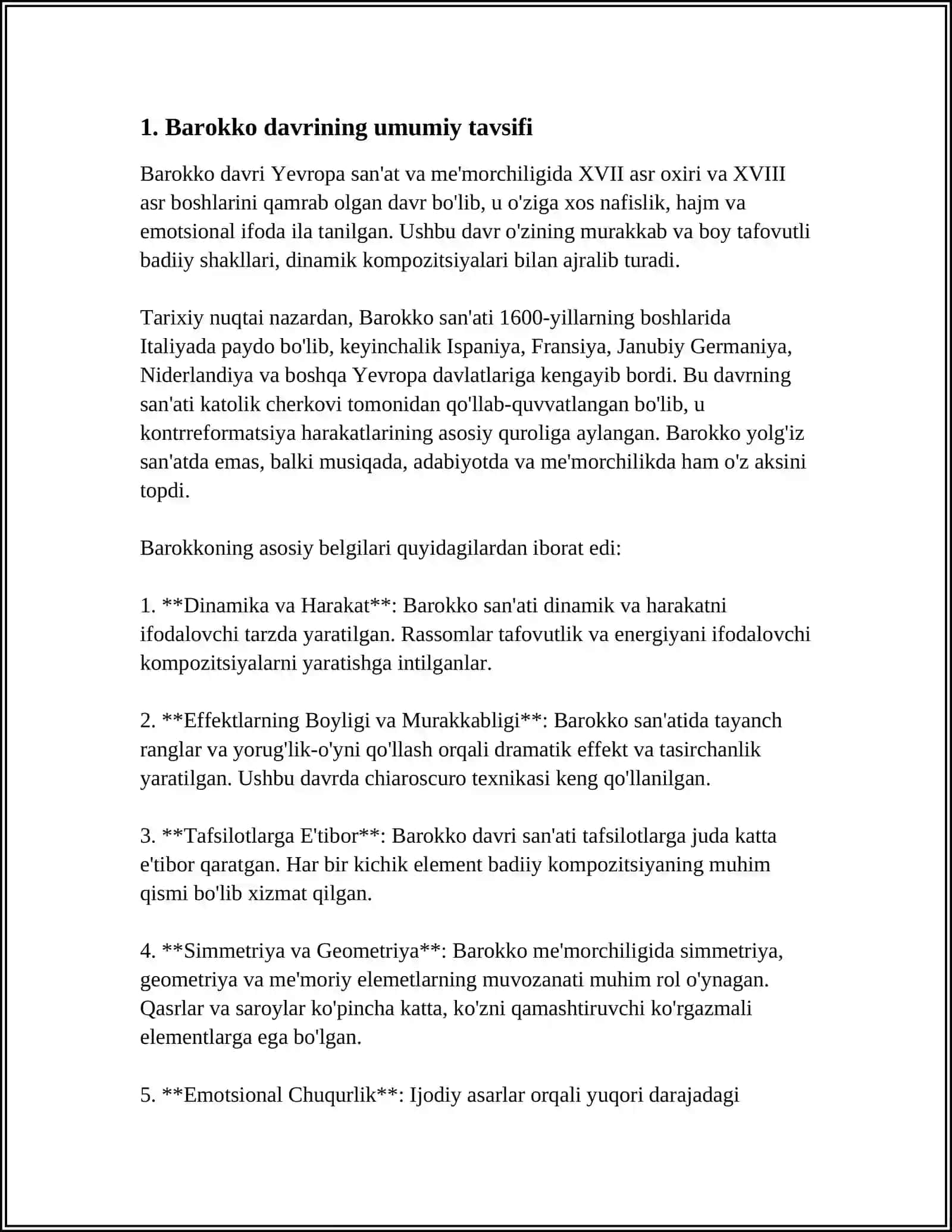 YUKSALGAN BAROKKO ARXITEKTURASI VA SANATI TAVSIFI 3