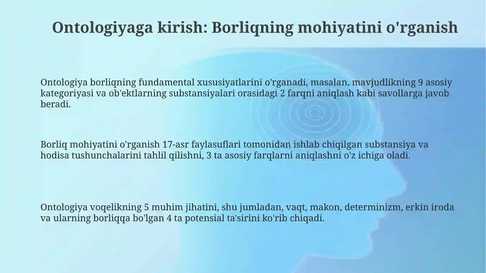 Falsafa fanidan fanidan borliq falsafasi 3