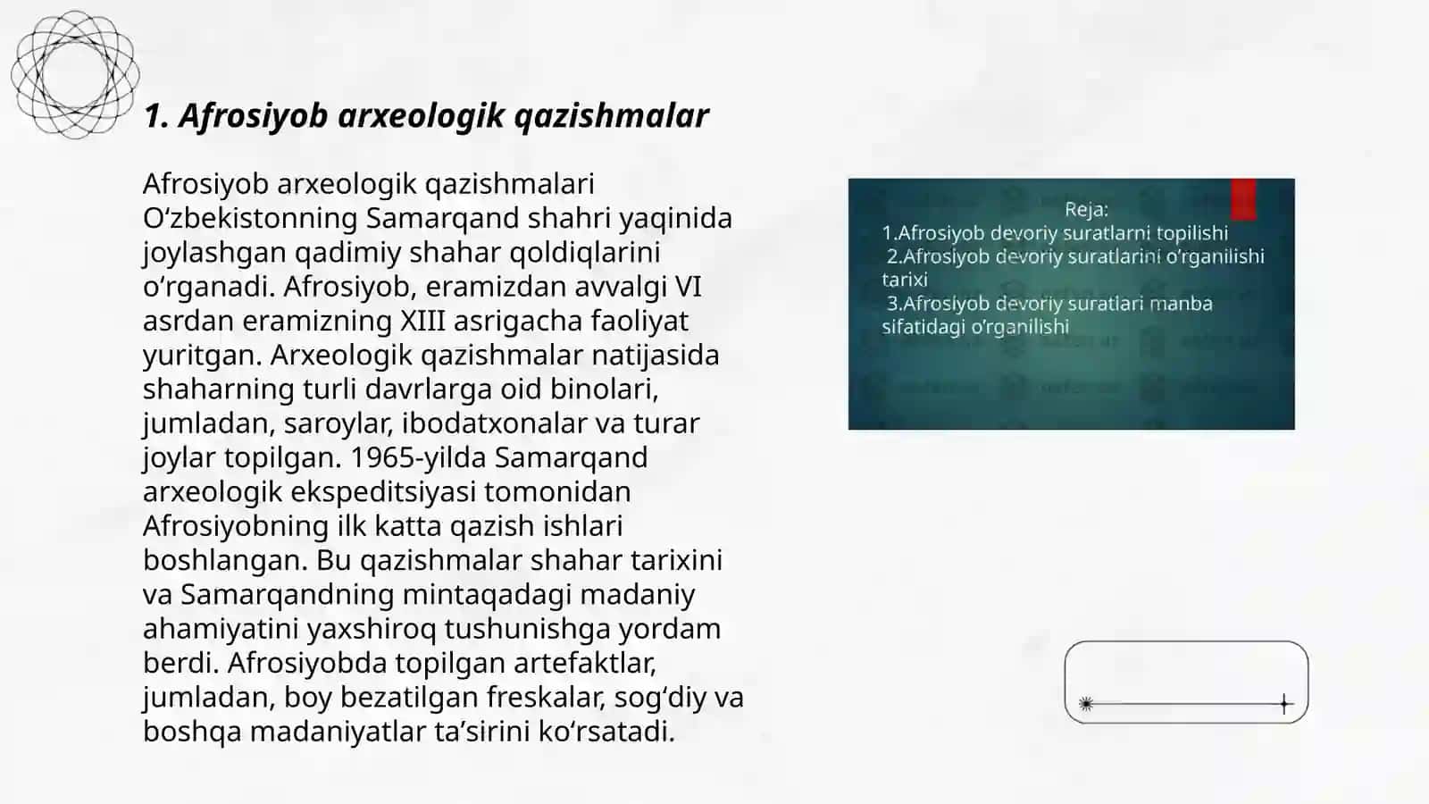 Afrosiyob arxeologik qazishmalar 3