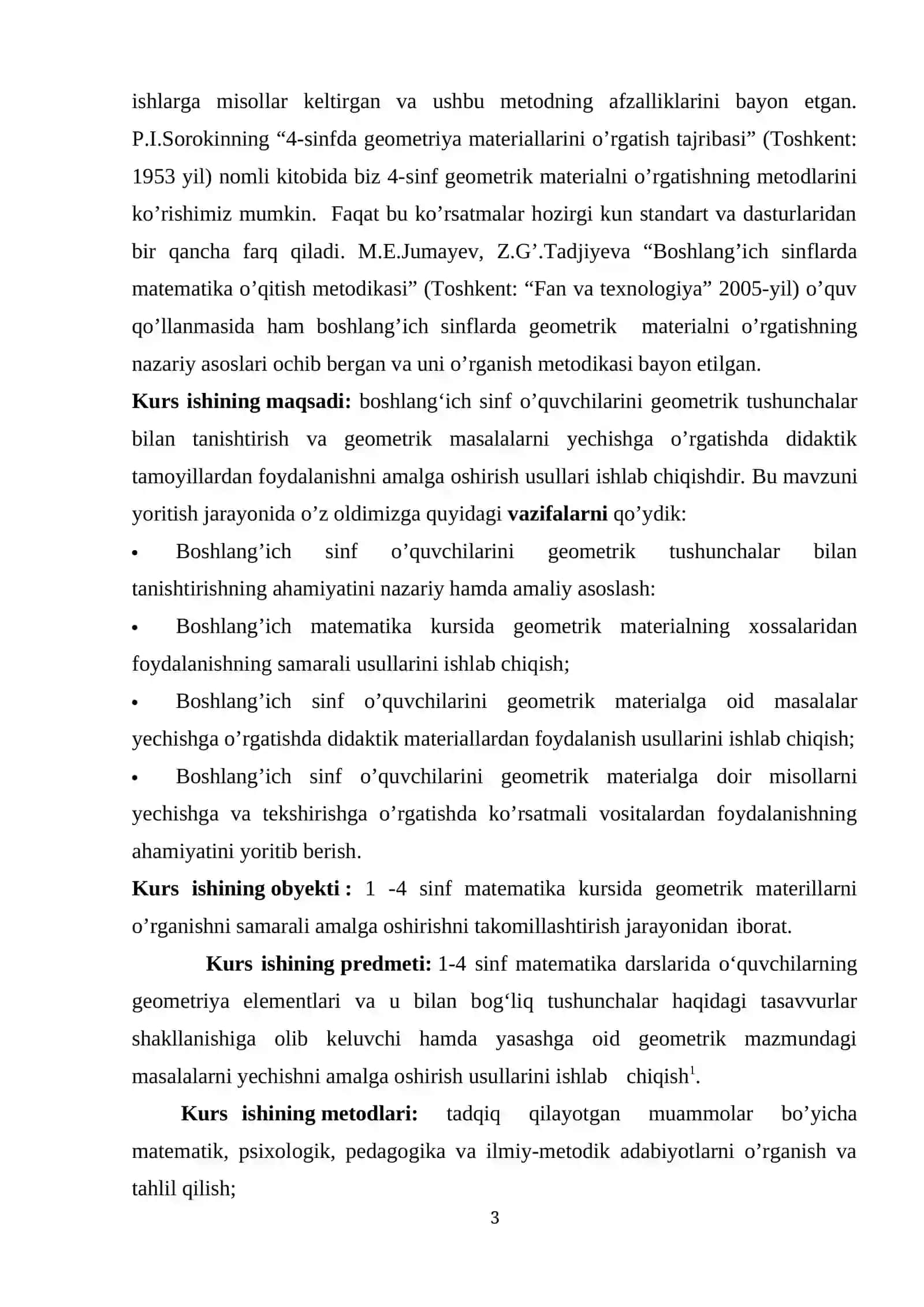 BOSHLANĢICH SINF MATEMATIKA DARSLARIDA ÒQUVCHILARNING FAZOVIY TASAVVURLARINI SHAKLLANTIRISH METODIKASI 3