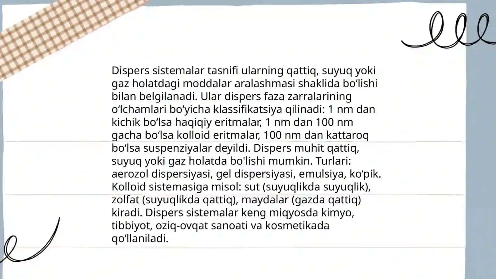 Dagʻal dispers sistemalarning xossalari va ularning tibbiyot va farmokologiyada ishlatilishi 3