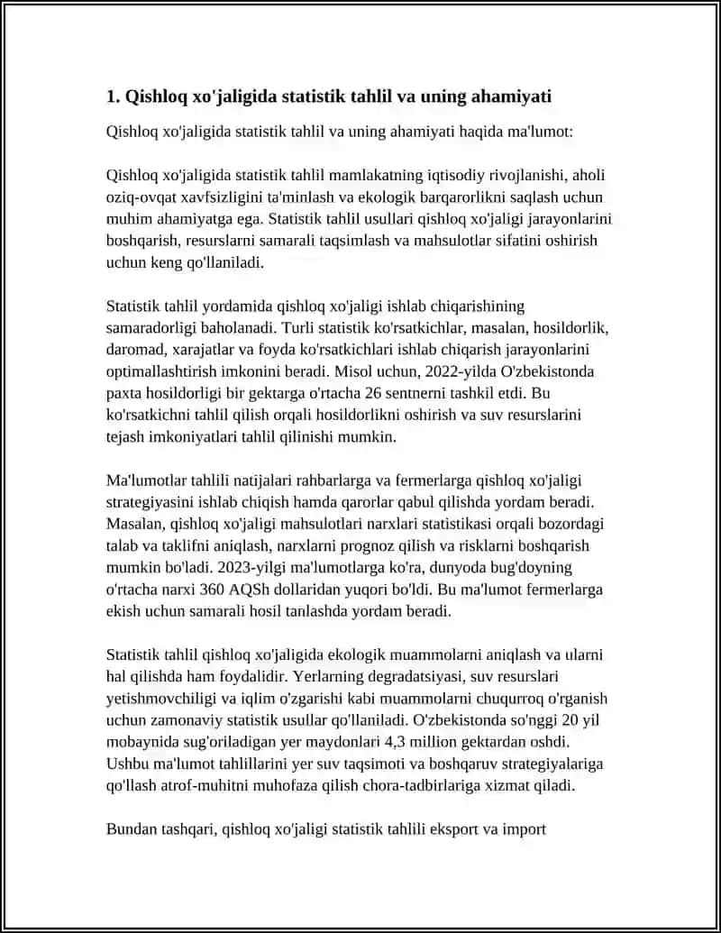 QISHLOQ XO’JALIGIDA STATISTIK TAHLILNING QO’LLANILISHI 3