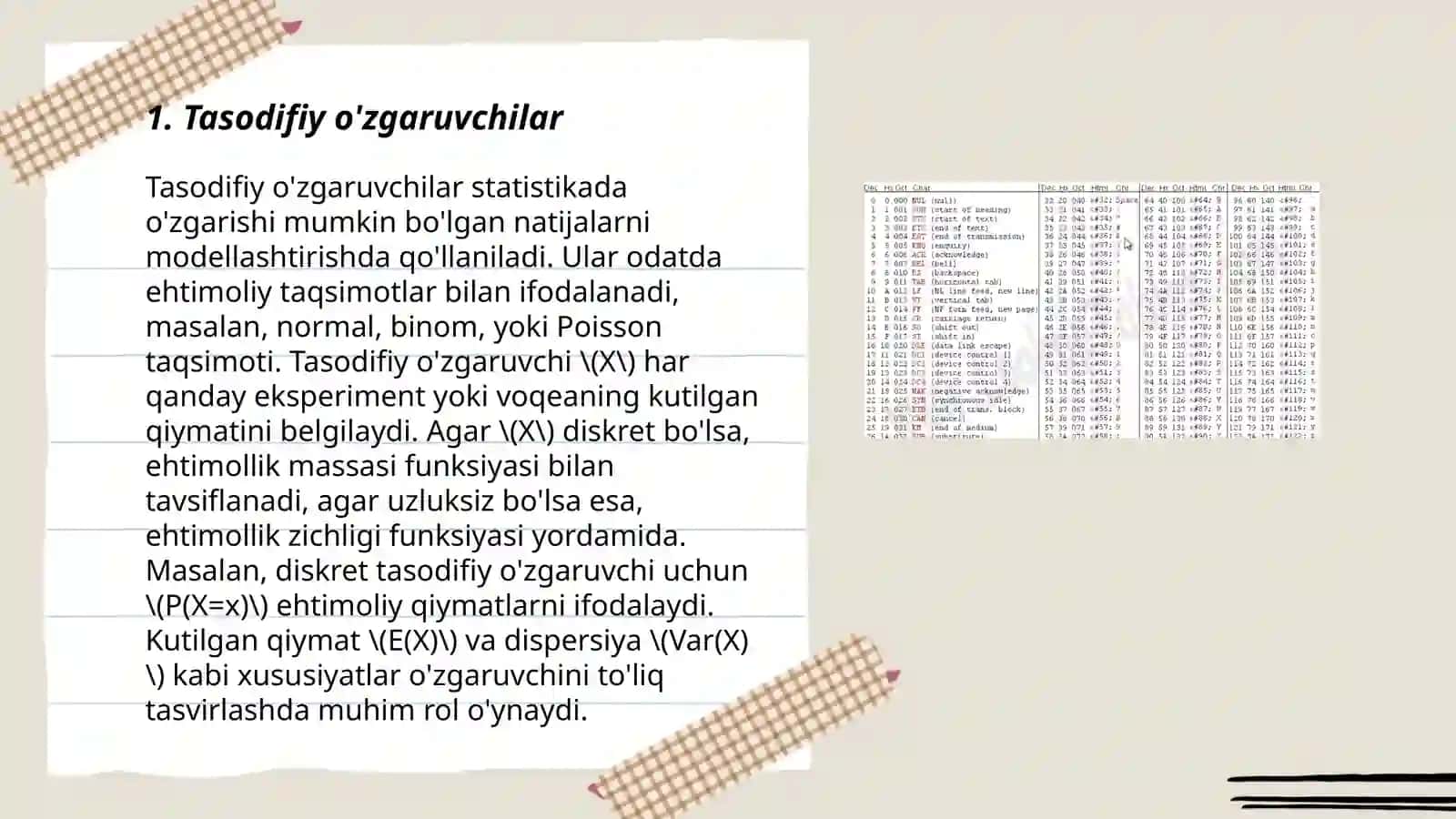 Ekonometrik ehtimollar nazaryasi va matematik statistikaning asosiy tushunchalari 3