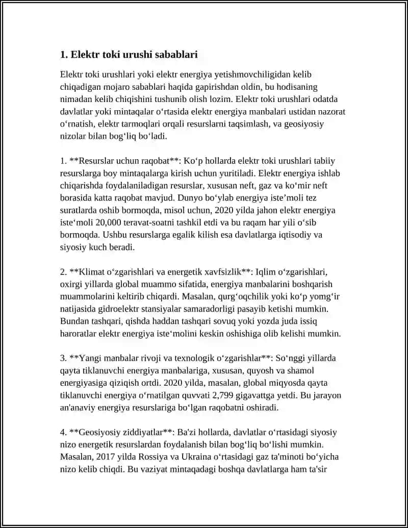 ELEKTR TOKI URUSHI SABABLARI BELGILARI VA ULARDAN SHOSHILINCH TIBBIY YORDAM 3