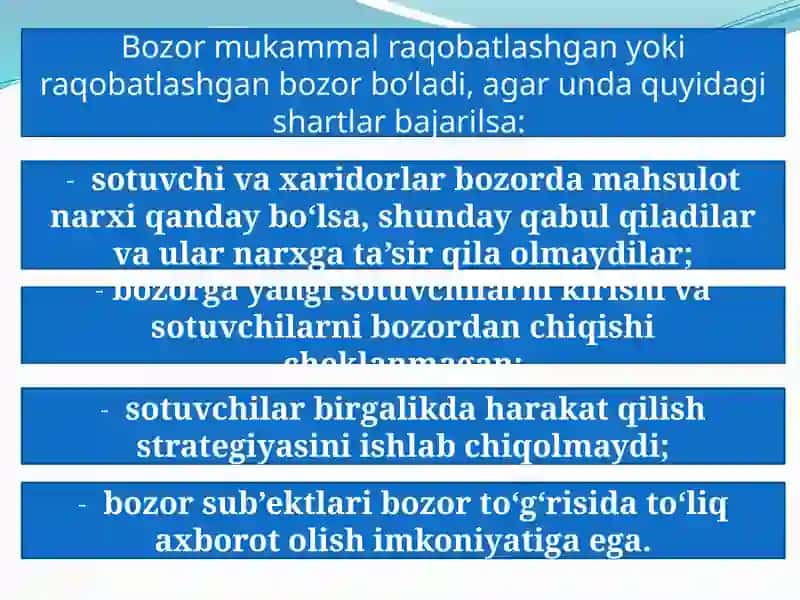 Mukammal Raqobatlashgan bozor 3