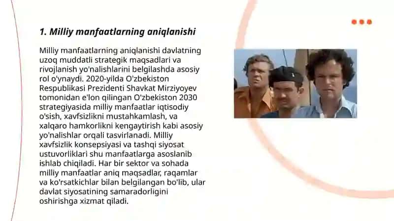 Milliy manfaatlardan kelib chiqqan xolda umumumbashariy siyosat olib borish 3