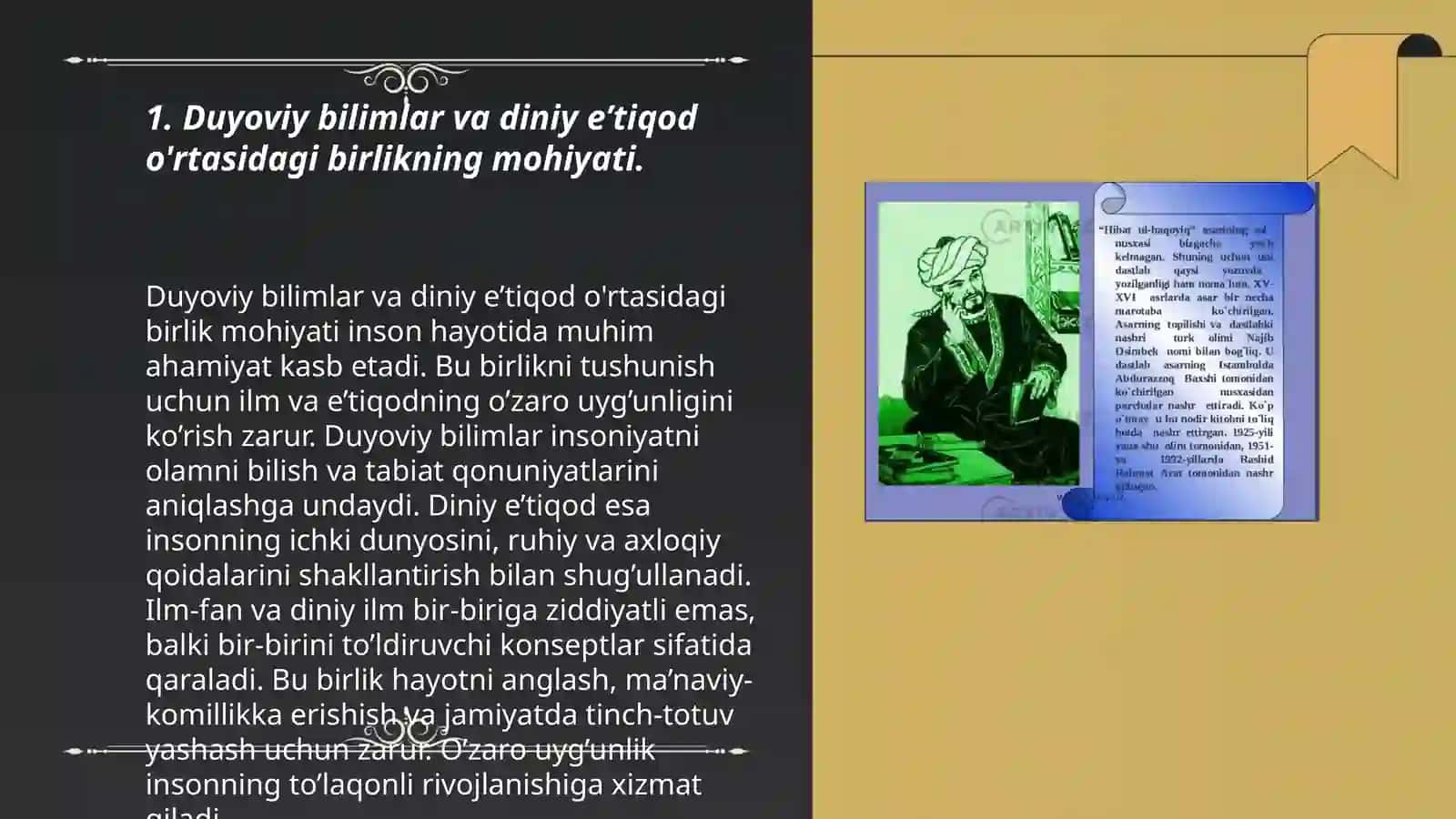 Duyoviy bilimlar va diniy e’tiqod birligiga erishishning ahamiyati 3