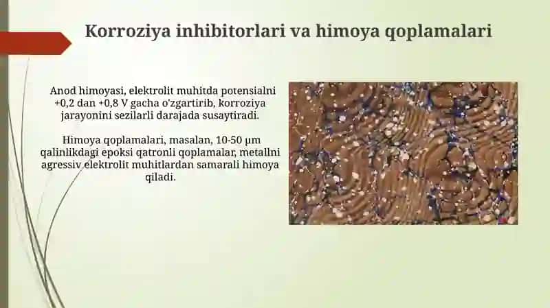 Nolektrolitlarda kimyoviy karroziya 3