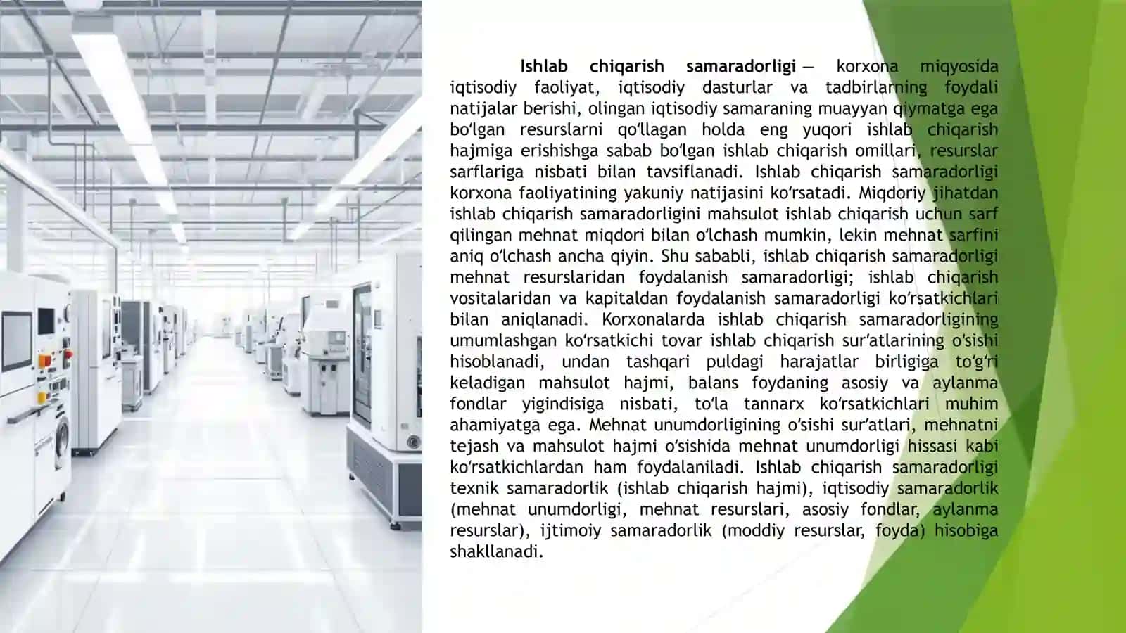 Iqtisodiy samaradorlikning asosiy tushunchalari 3