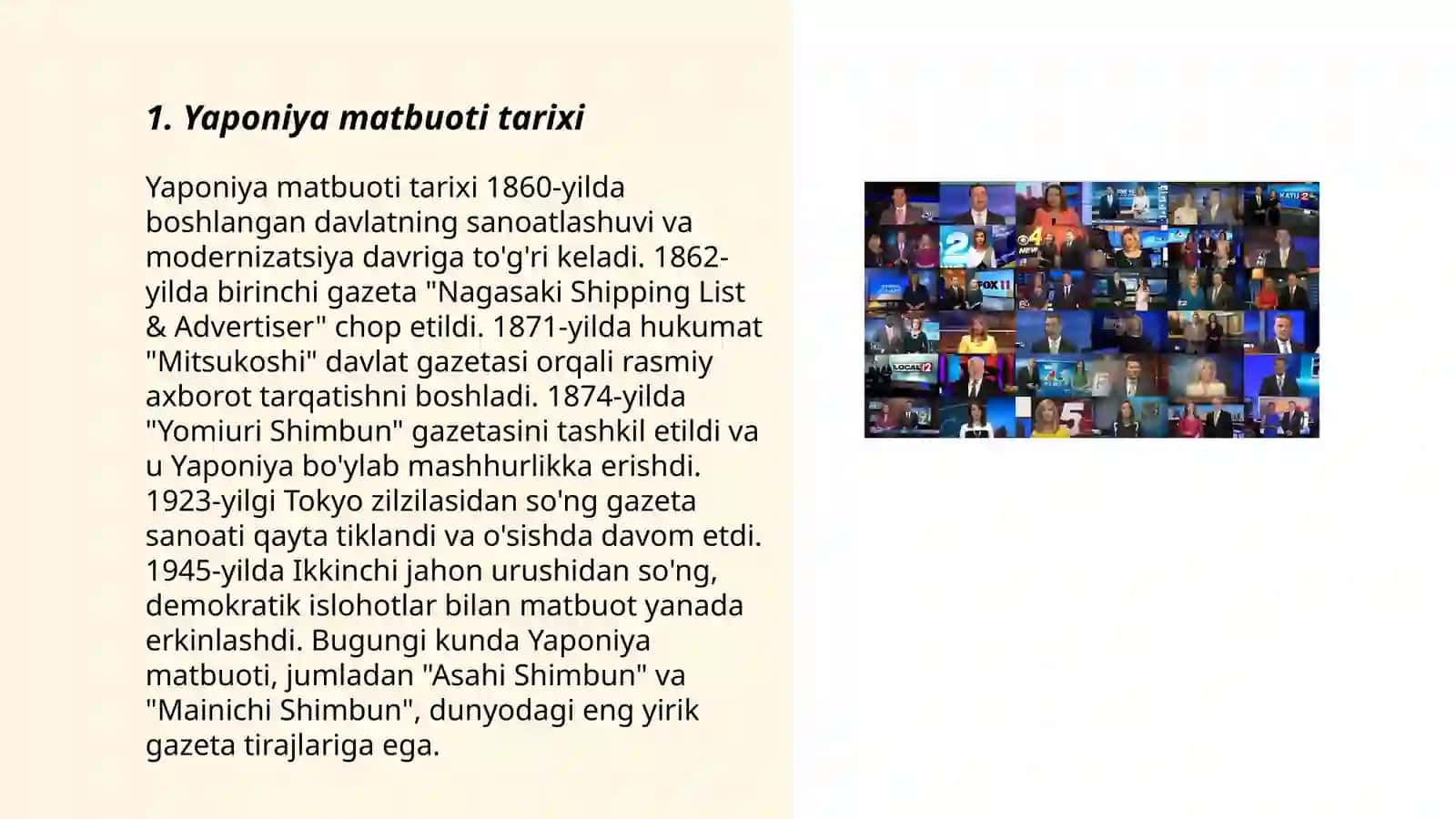 Yaponiya matbuoti va Axborot agentliklari 3