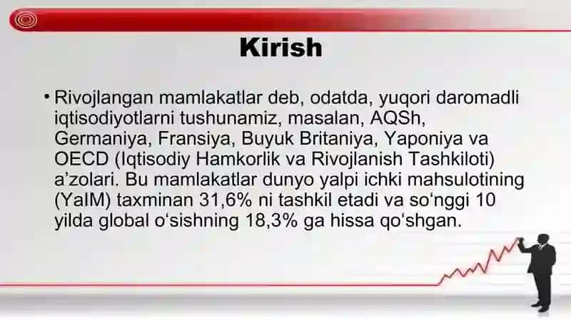 Rivojlangan mamlakatlar iqtisodiy oʻsish, inqiroz va islohotlar 3