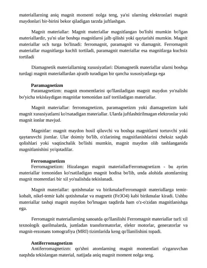 Magnit Materiallari Haqida Umumiy MaʼLumotlar 3