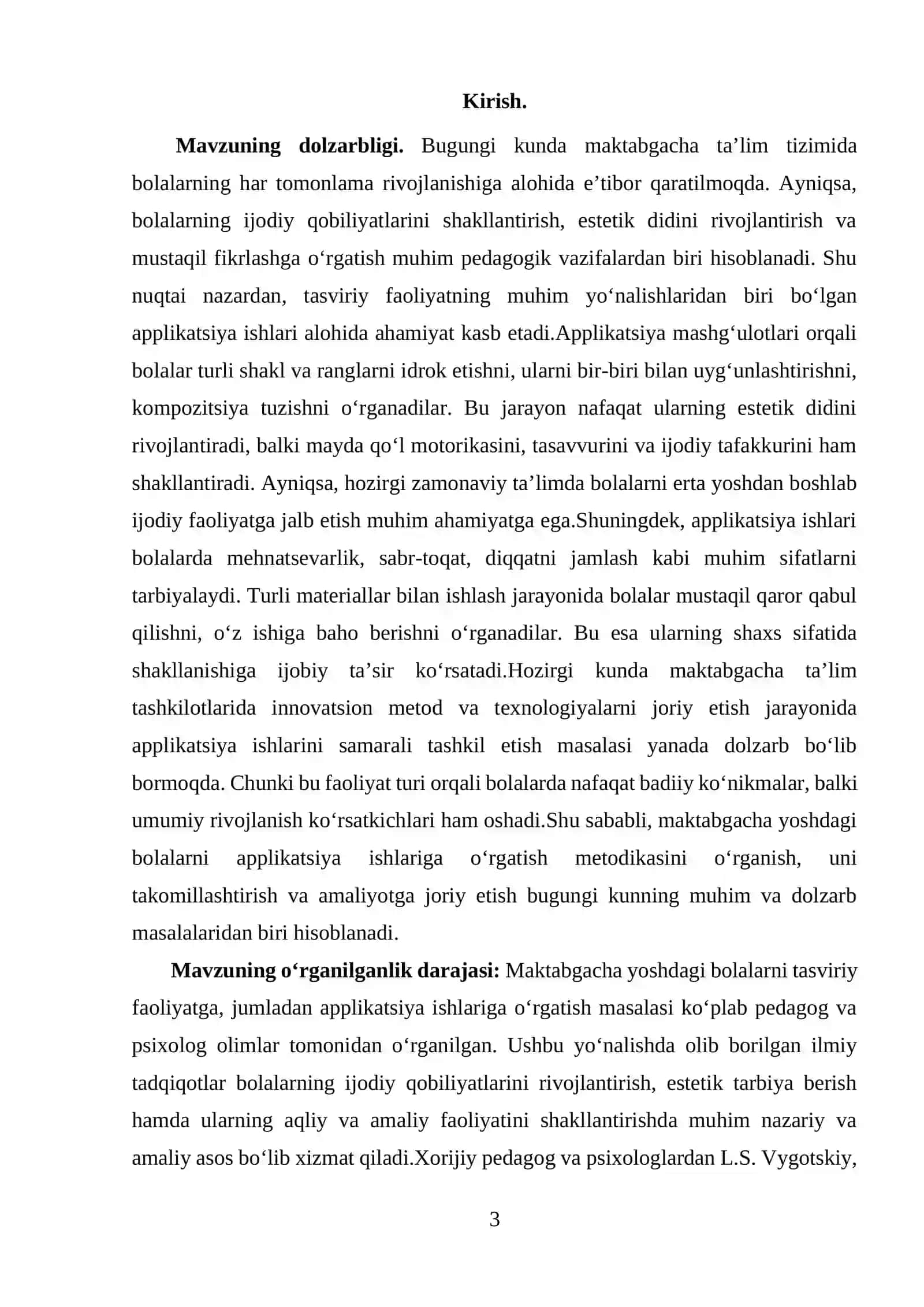 TASVIRIY FAOLIYATGA O’RGATISH METODIKASI 3