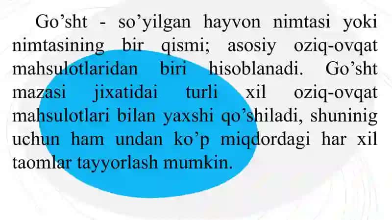Go'sht va go'sht mahsulotlarining tarkibi 3
