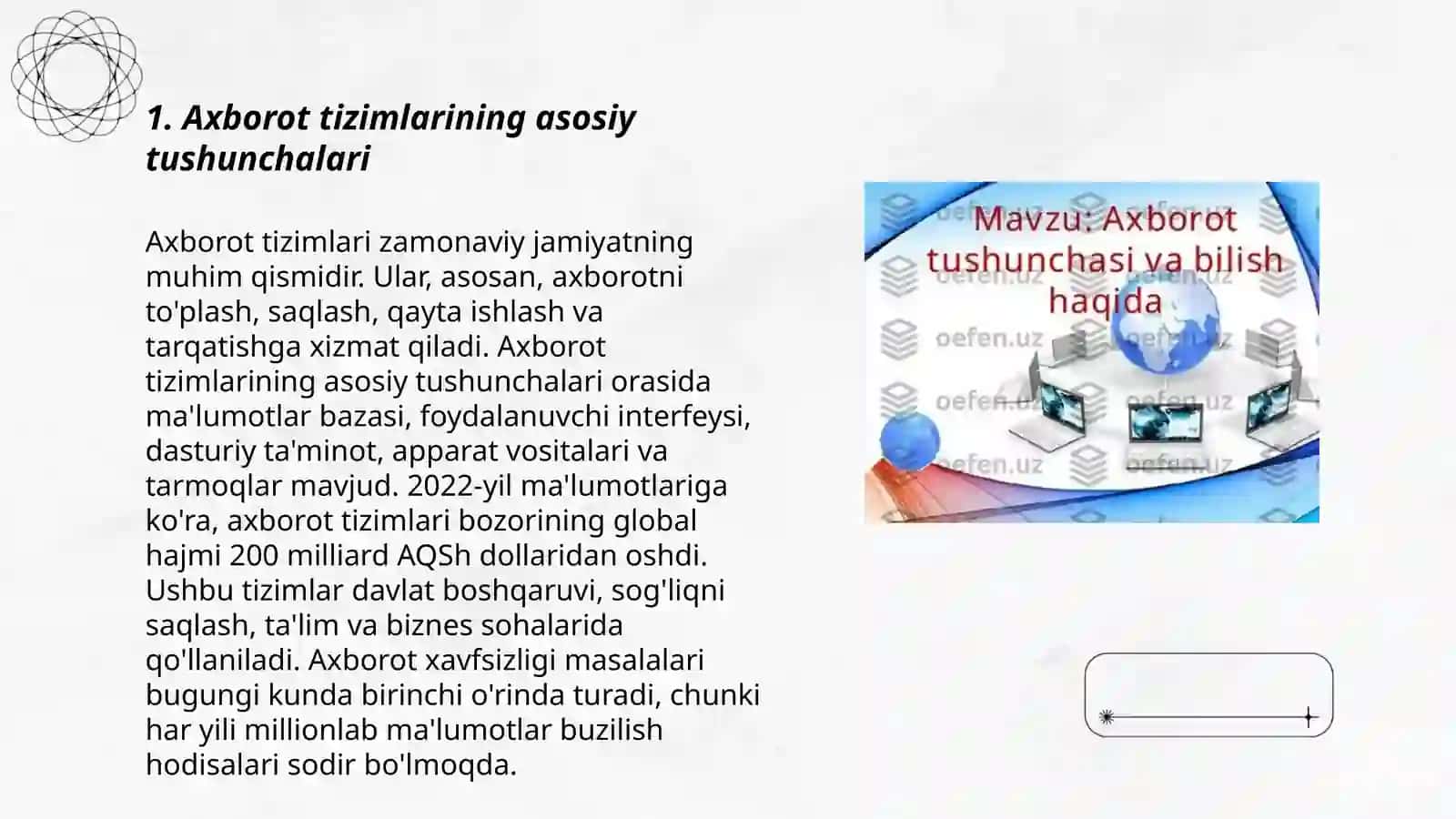 Axborot tizimlarining tushunchasi 3