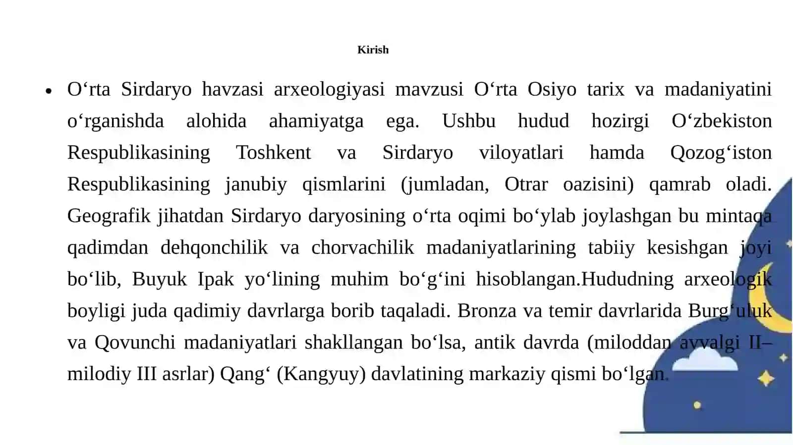 O‘rta Sirdaryo havzasi arxeologiyasi 3