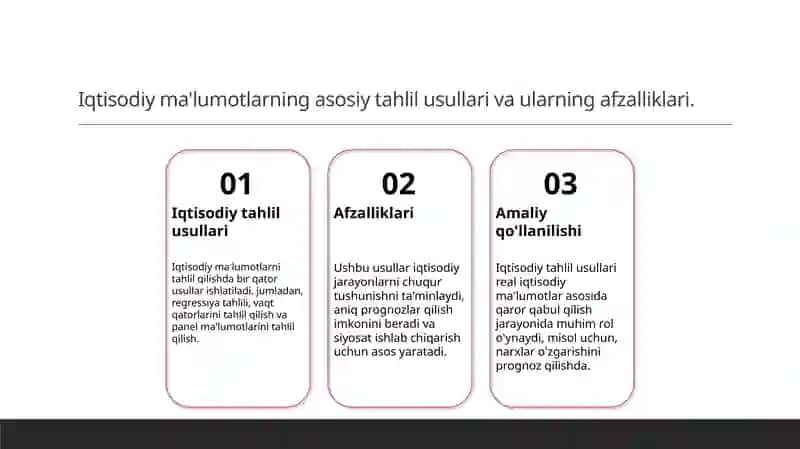 Iqtisodiy ma'lumotlarni tahlil qilish 3