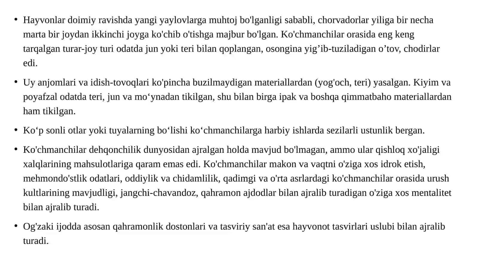 O’rta Osiyoning qadimgi ko‘chmanchilari xo’jaligi va diniy e’tiqodlari 3