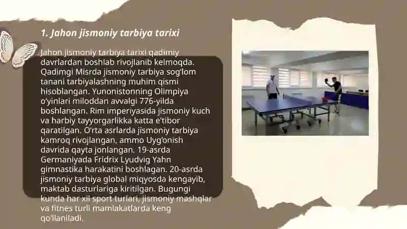 Jahon jismoniy tarbiya VA sport rivojlanishi 3