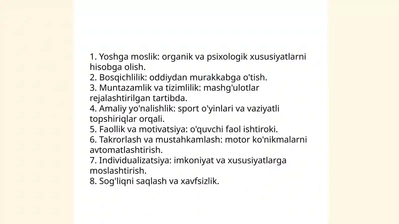 Volebolda dastlabki o'rgatish jarayonining bosqichlari va uslublari 3