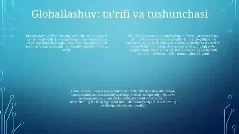 Globallashuv Jarayonlarida BagʻRikenglik Tamoyillarining Tutgan OʻRni 3