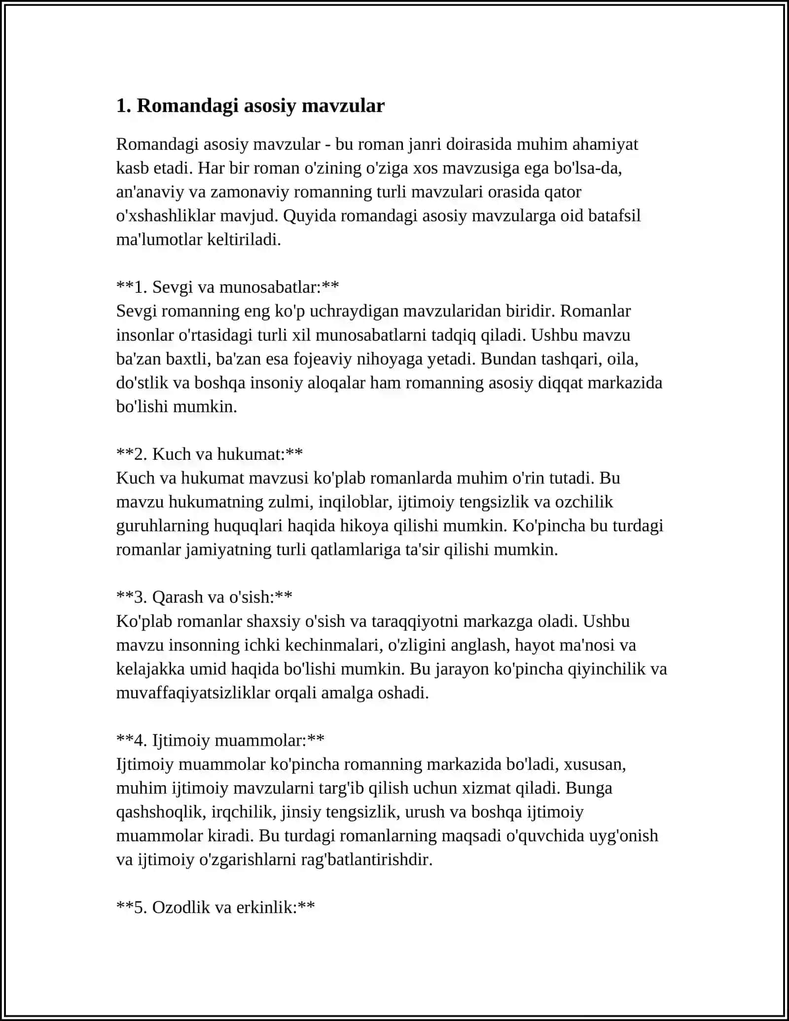 PIRIMQUL QODIROVNING "AVLODLAR DAVONI" ROMANI TAHLILI 3