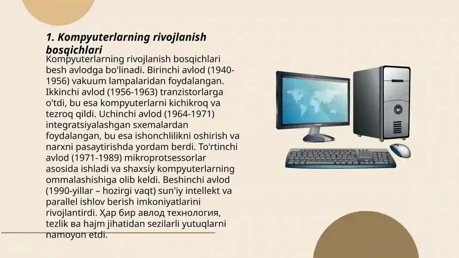Zamonaviy kompyuter tarixi,ishlash prinsiplari va arxitekturasi 3