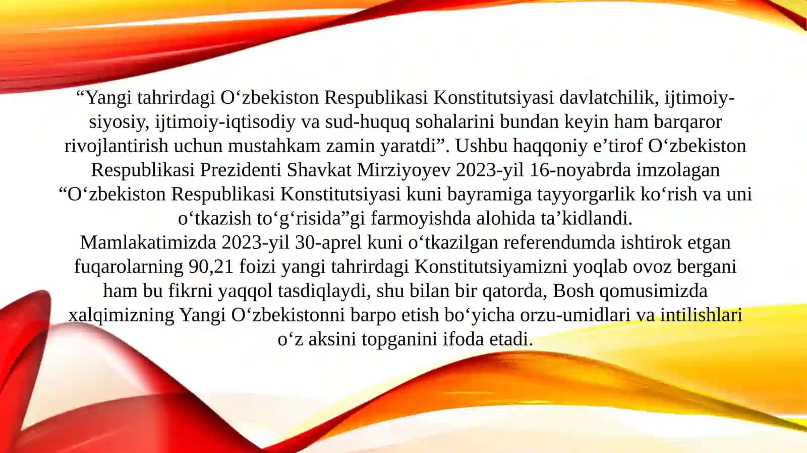 Yangi tahrirdagi O'zbekiston Respublikasi Konstitutsiyasi 3