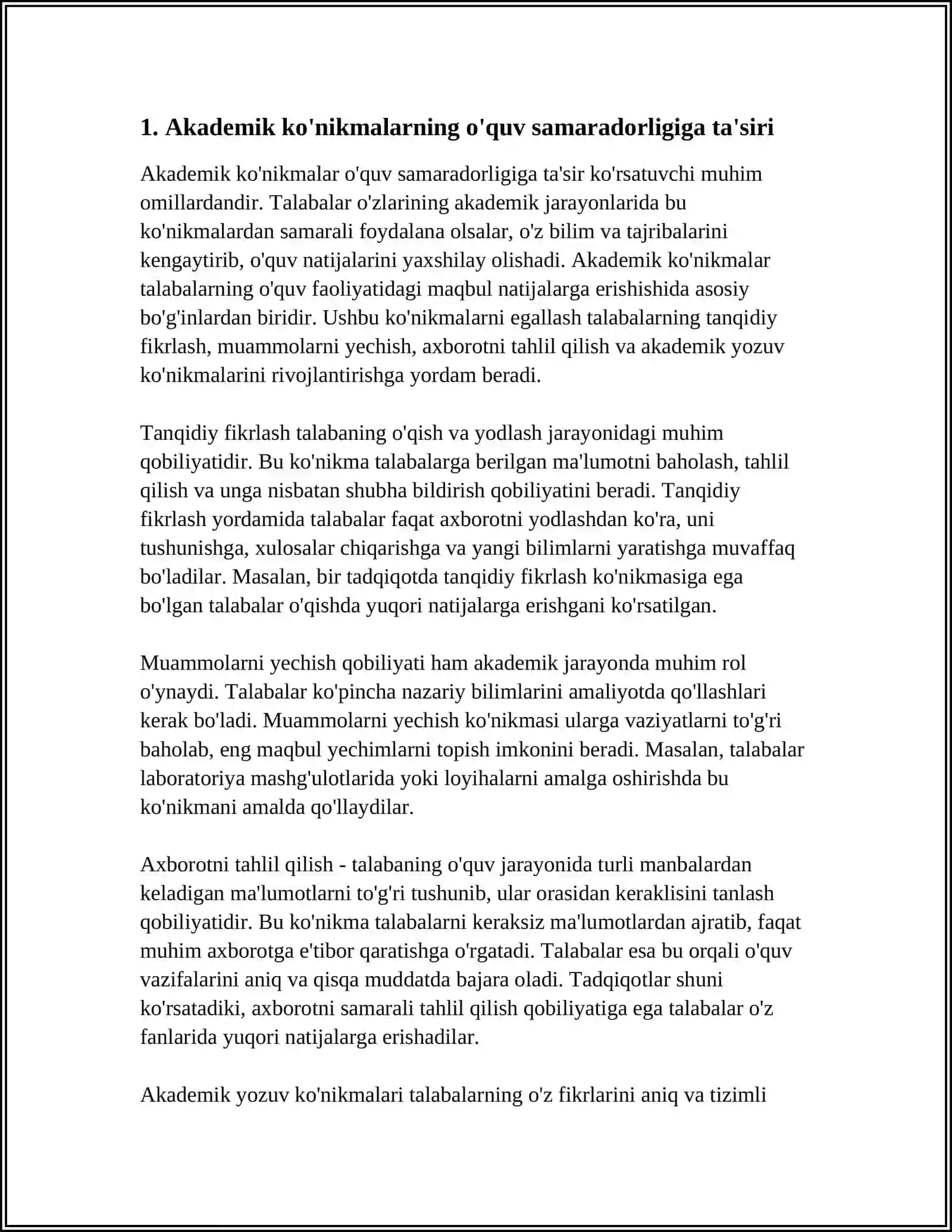 AKADEMIK KÒNIKMALARNING TALABALAR FAOLIYATIDAGI AHAMIYATI VA DOLZARBLIGI 3