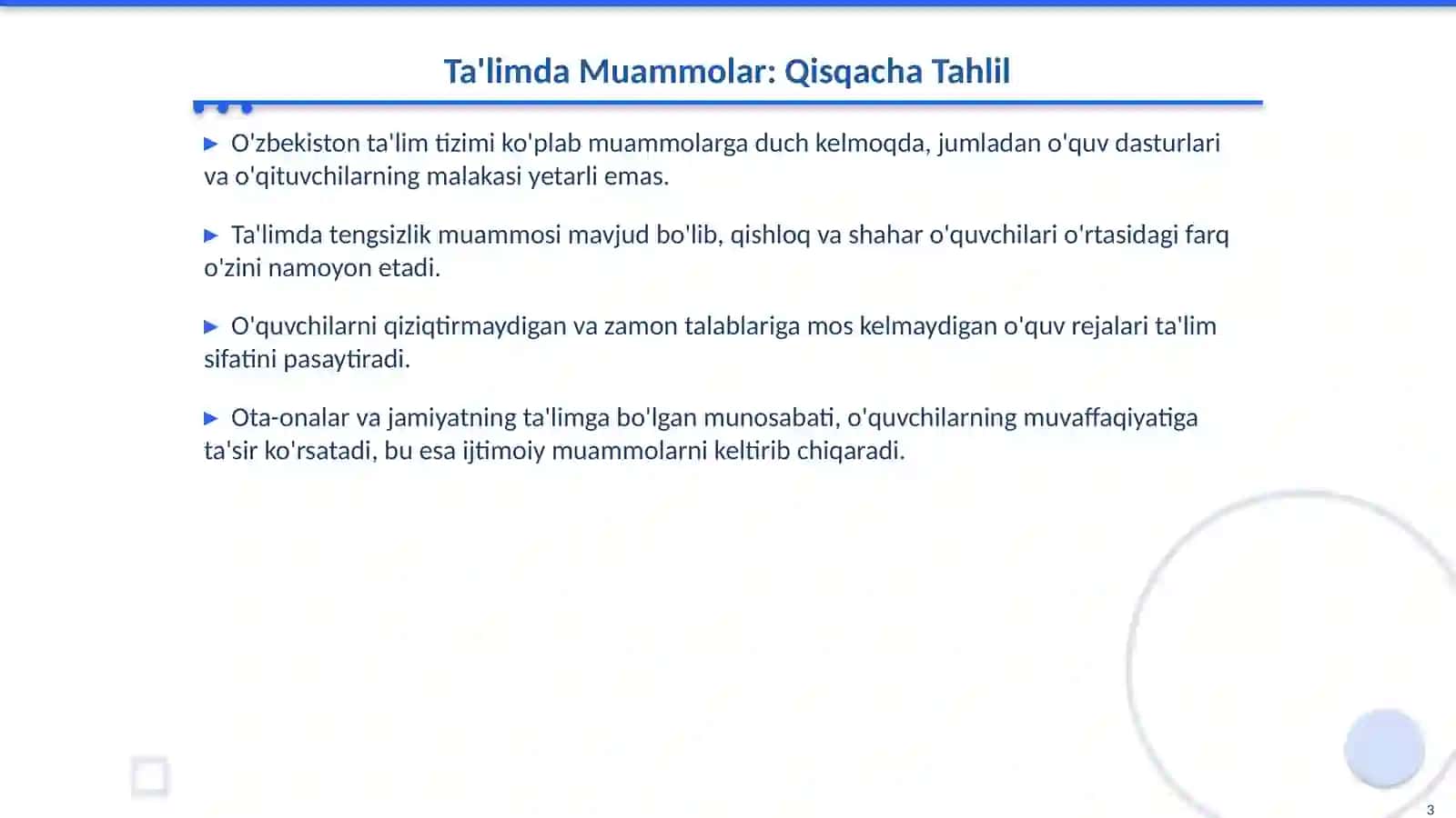 Ta'limdagi Muammolar va Maktabda Ijtimoiy Ish 3