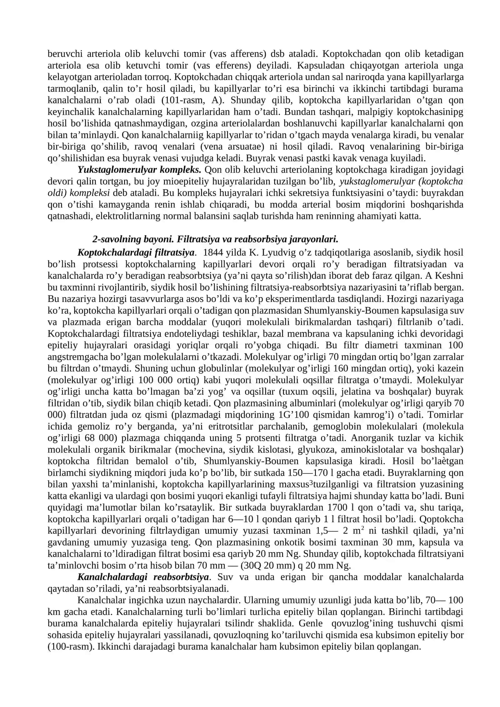 Ayiruv a’zolari fiziologiyasi 3