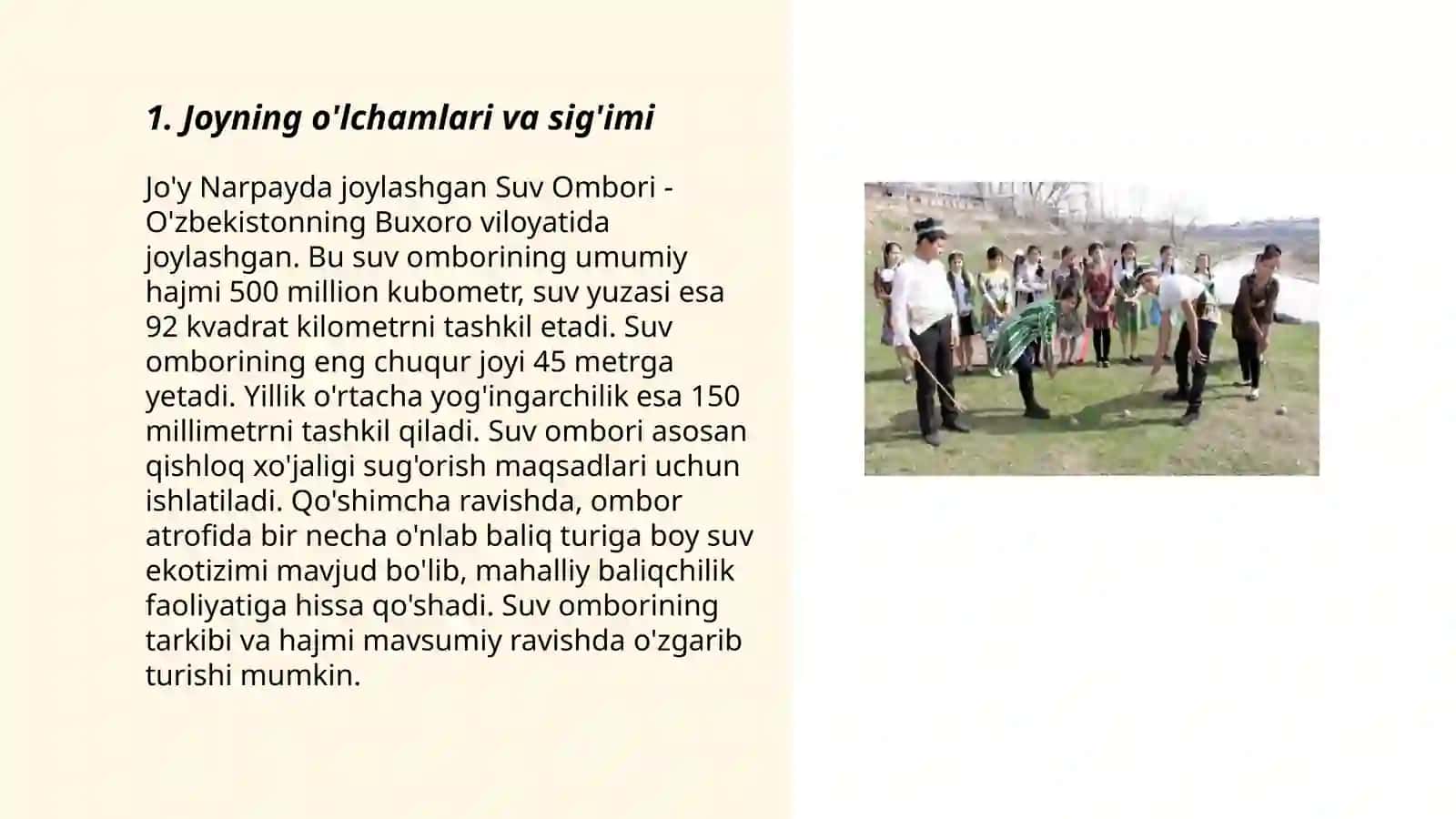 Milliy harakatli òyinlarni tashkil qilish uchun joyni tanlash va òtkazishga qòyiladigan talablar 3