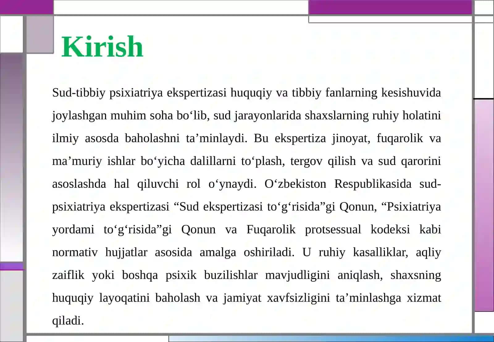 Sud-tibbiy psixiatriya ekspertizasi 3