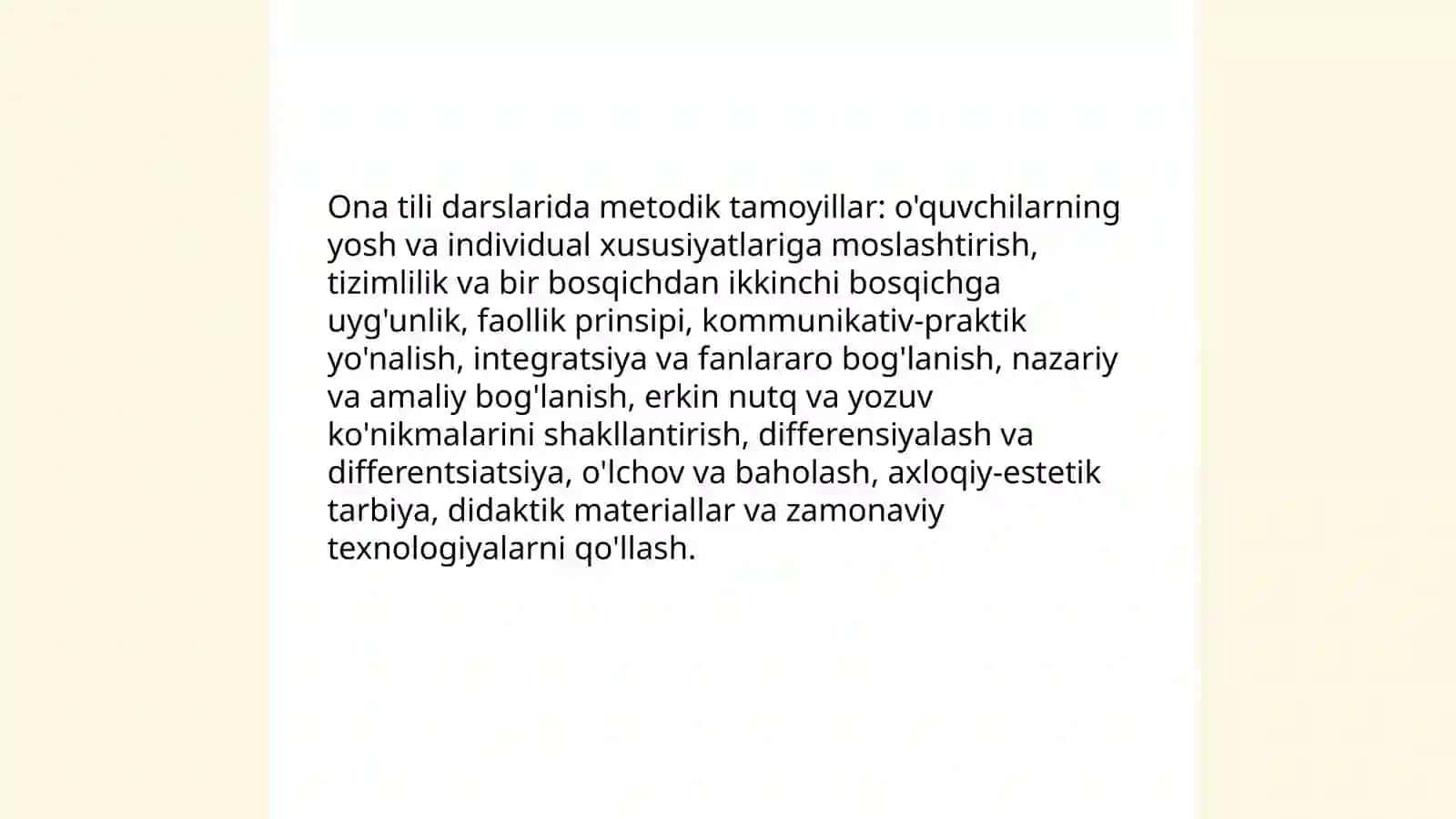 Ona tili o'qitish metodikasi 3