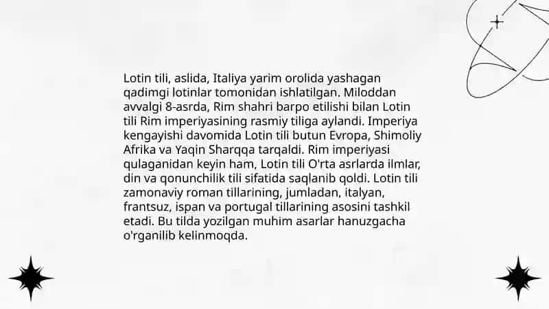 Lotin tilining paydo bo’lishi 3