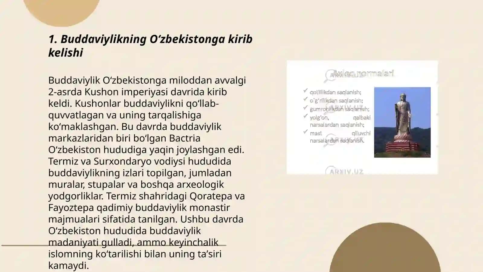 Buddaviylikning Oʻzbekistonga kirib kelishi 3