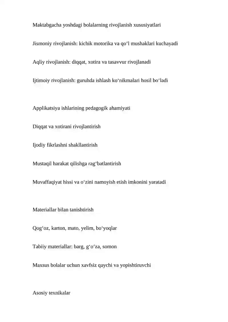 Maktabgacha yoshdagi bolalarni applikatsiya ishlariga o'rgatish 3