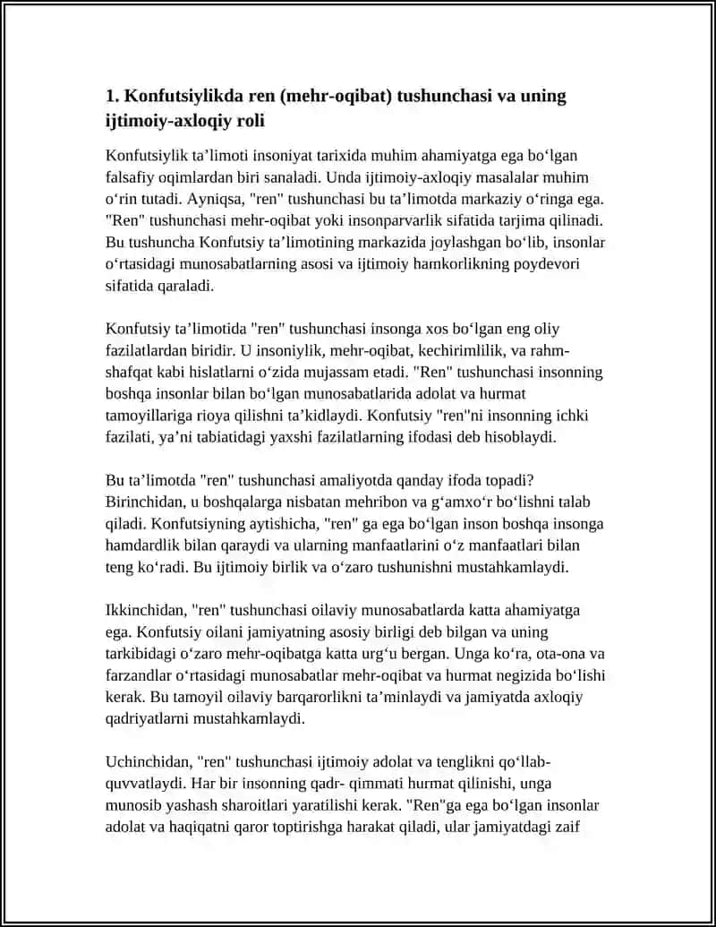Konfutsiylik Taʼlimotida Ijtimoiy-Axloqiy Masalalar 3