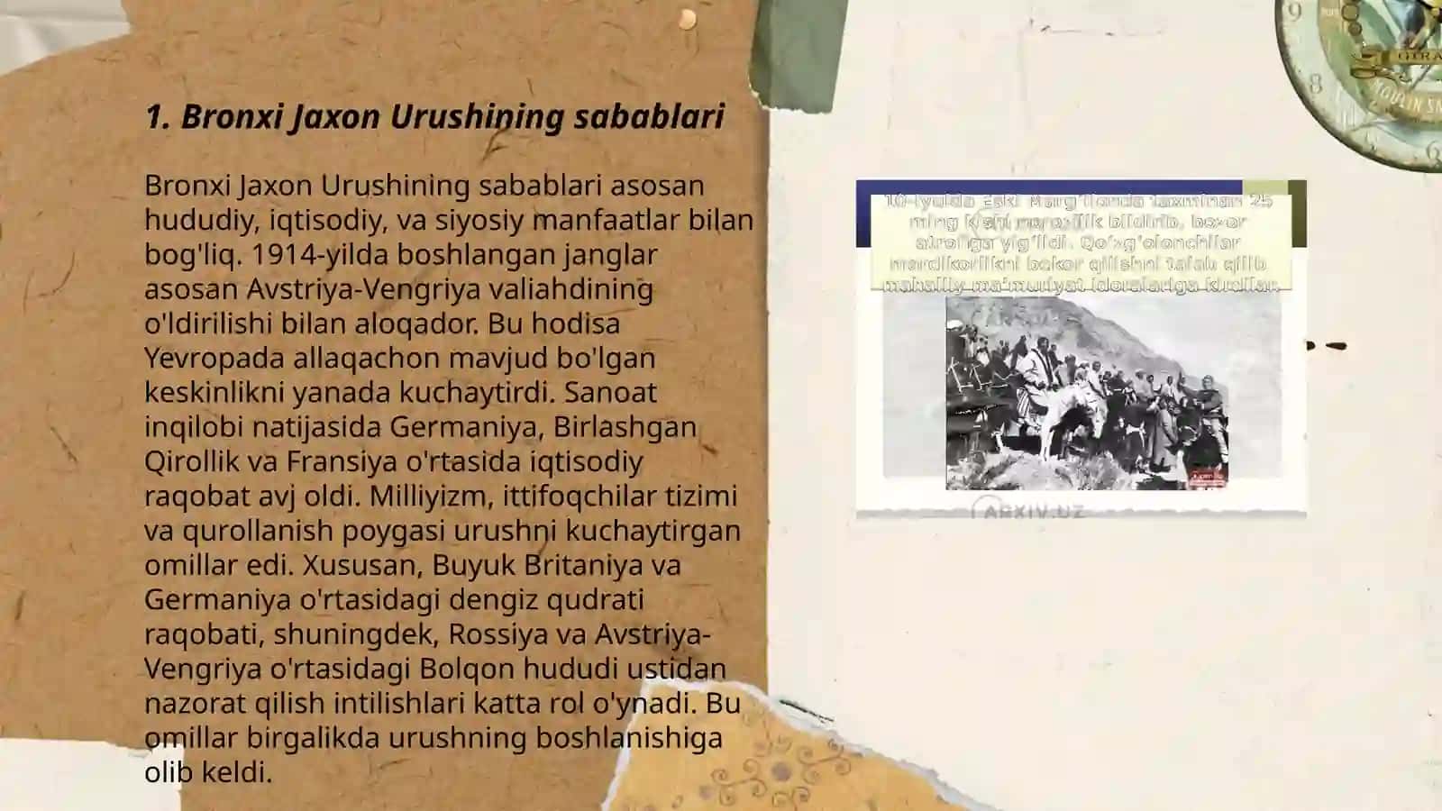 Brnchi jaxon urushi boshlanishi va uning Turkistonga taʼsiri 3