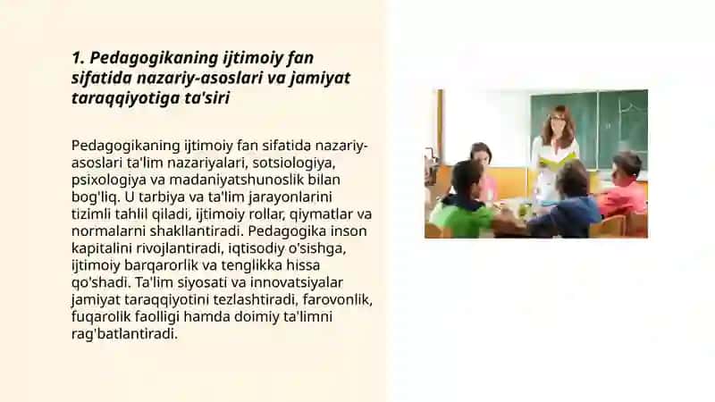 Pedagogikaning ijtimoiy fan sifatida jamiyat taraqqiyotidagi o‘rni 3