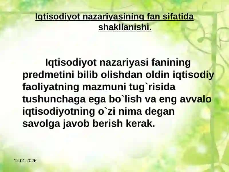 IQTISODIYOT NAZARIYASI 3