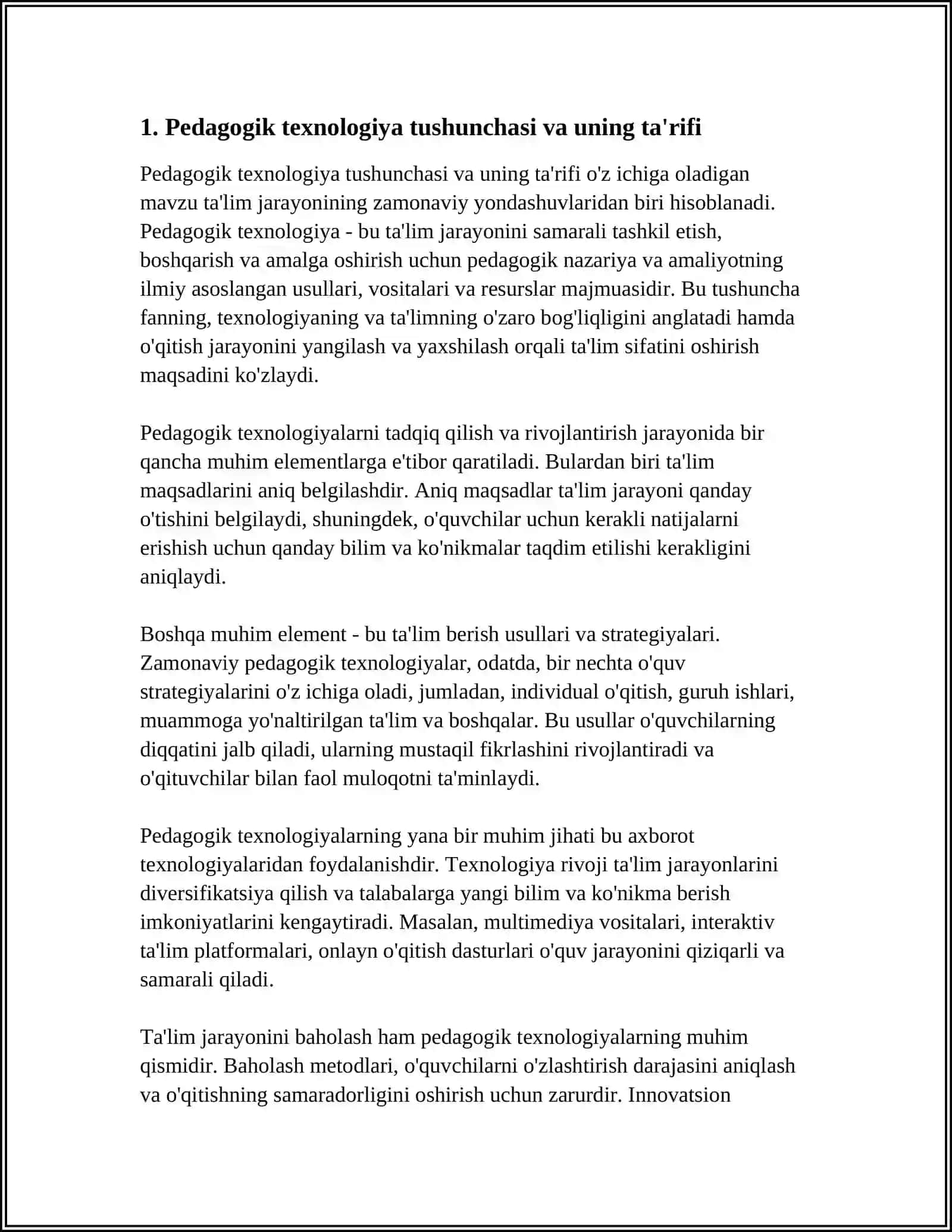 PEDAGOGIK TEXNOLOGIYANING ILMIY-NAZARIY ASOSI VA RIVOJLANISH TARIXI 3