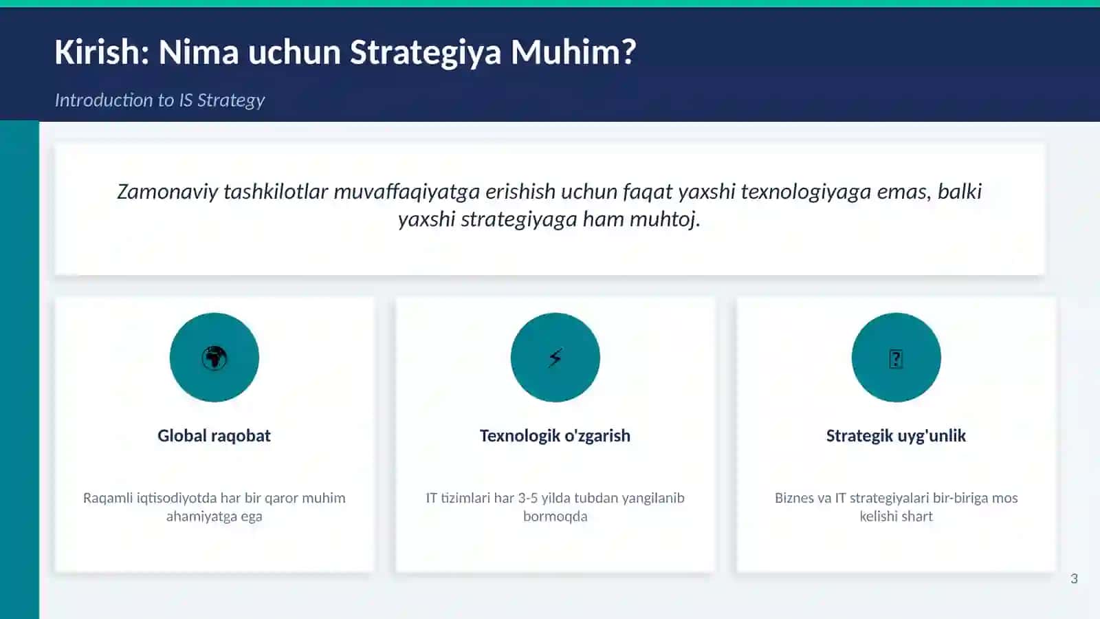 Axborot Tizimlari Strategiyasi Uchburchagi 3